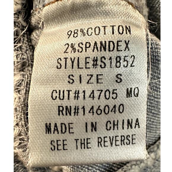 Signature 8 – Jordi Puff Sleeve Denim Crop Top – Medium Wash – Size S - Picture 3 of 5